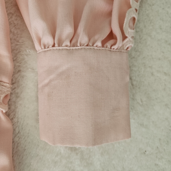 Pink Lace Dress Size S Cottagecore Feminine Coquette Girl Pastel Ruffle Bohemian - Picture 7 of 13